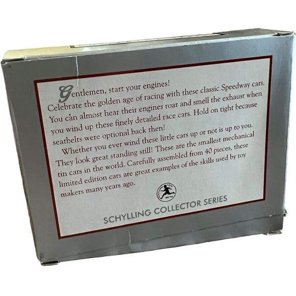 Schylling Speedway Racer Classic Tin Car Driver #2 Blue Original BOX Vintage - Picture 6 of 10